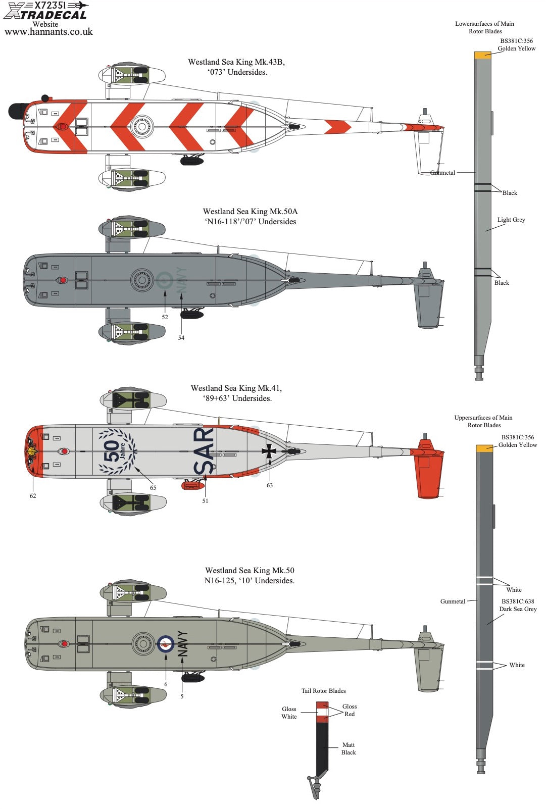 Xtradecal 72351 1:72 Westland Sea King In Worldwide Service