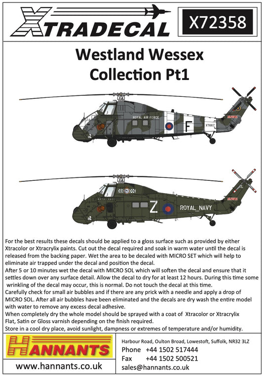 Xtradecal X72358 1:72 Westland Wessex Part 1