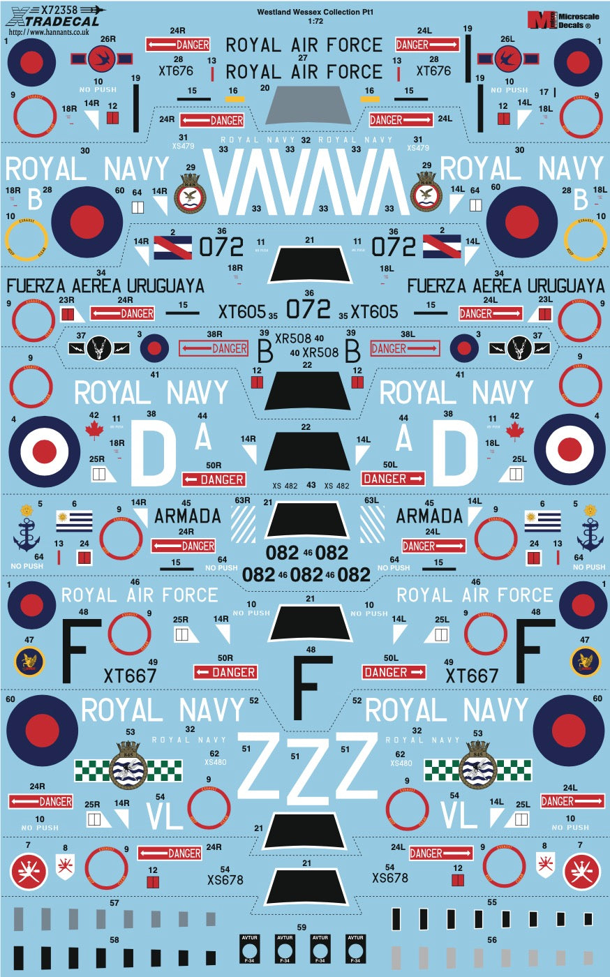 Xtradecal X72358 1:72 Westland Wessex Part 1