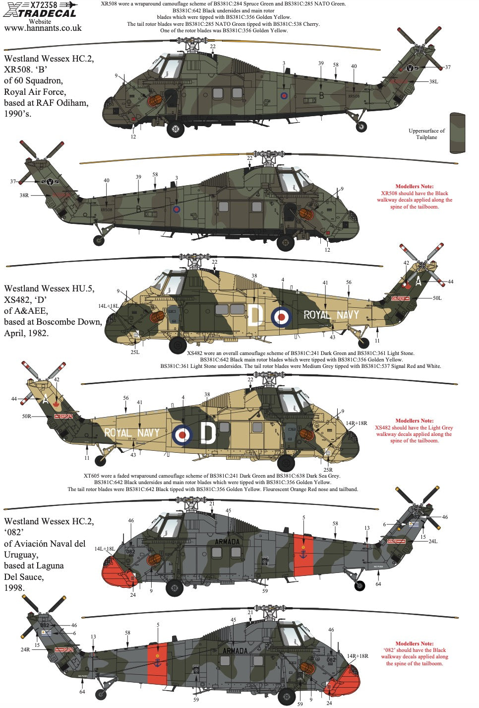 Xtradecal X72358 1:72 Westland Wessex Part 1