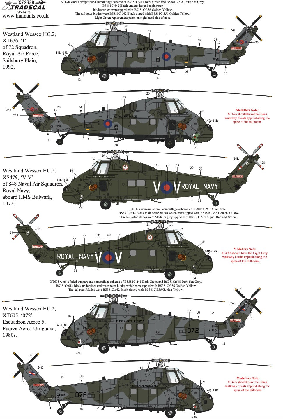 Xtradecal X72358 1:72 Westland Wessex Part 1