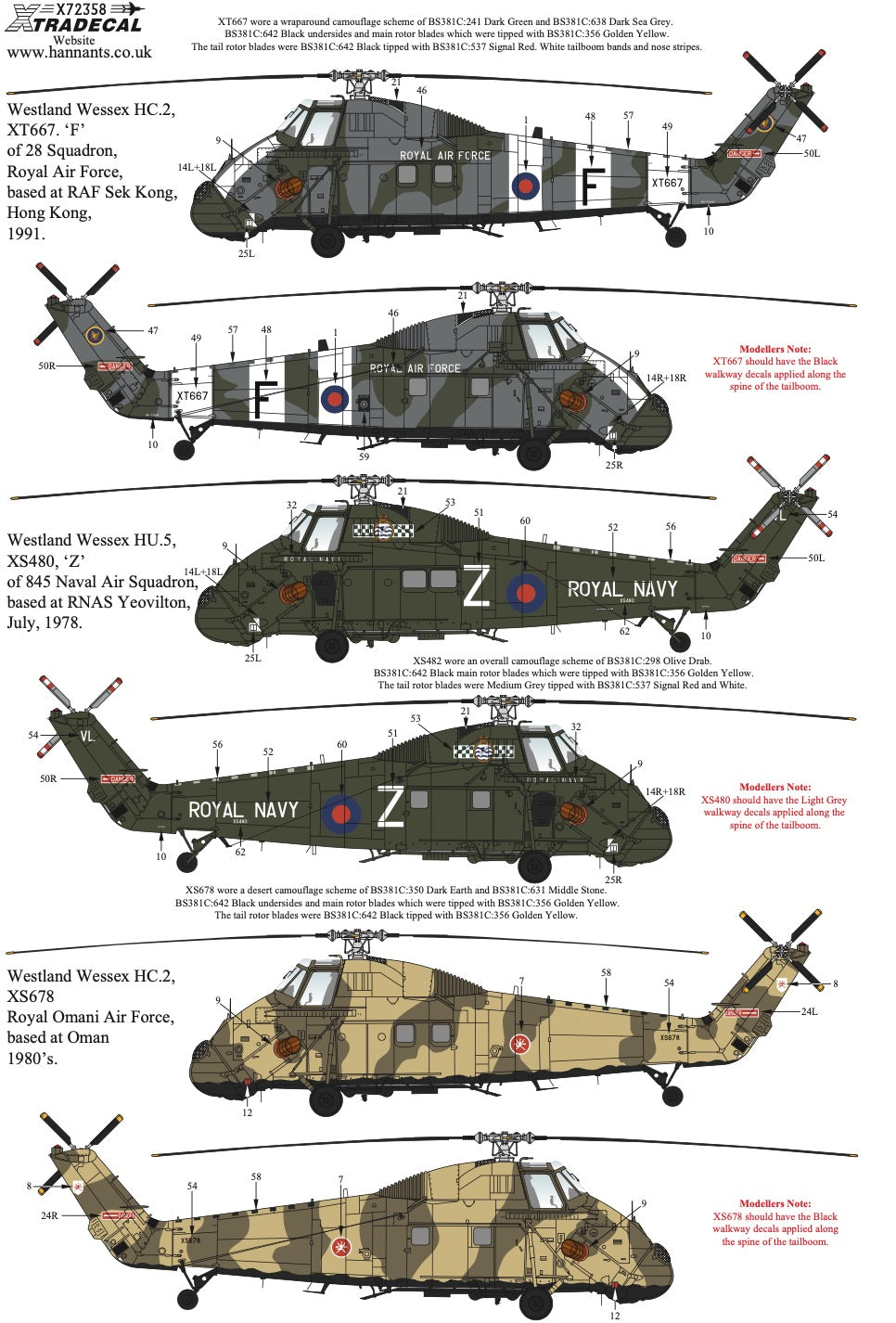 Xtradecal X72358 1:72 Westland Wessex Part 1