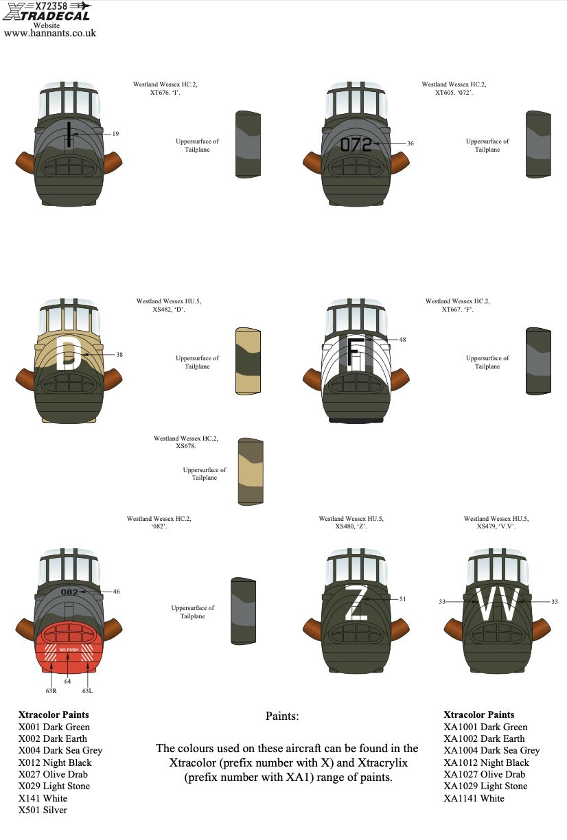 Xtradecal X72358 1:72 Westland Wessex Part 1