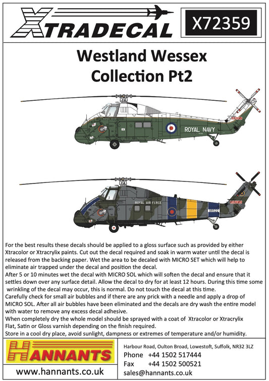 Xtradecal X72359 1:72 Westland Wessex Part 2
