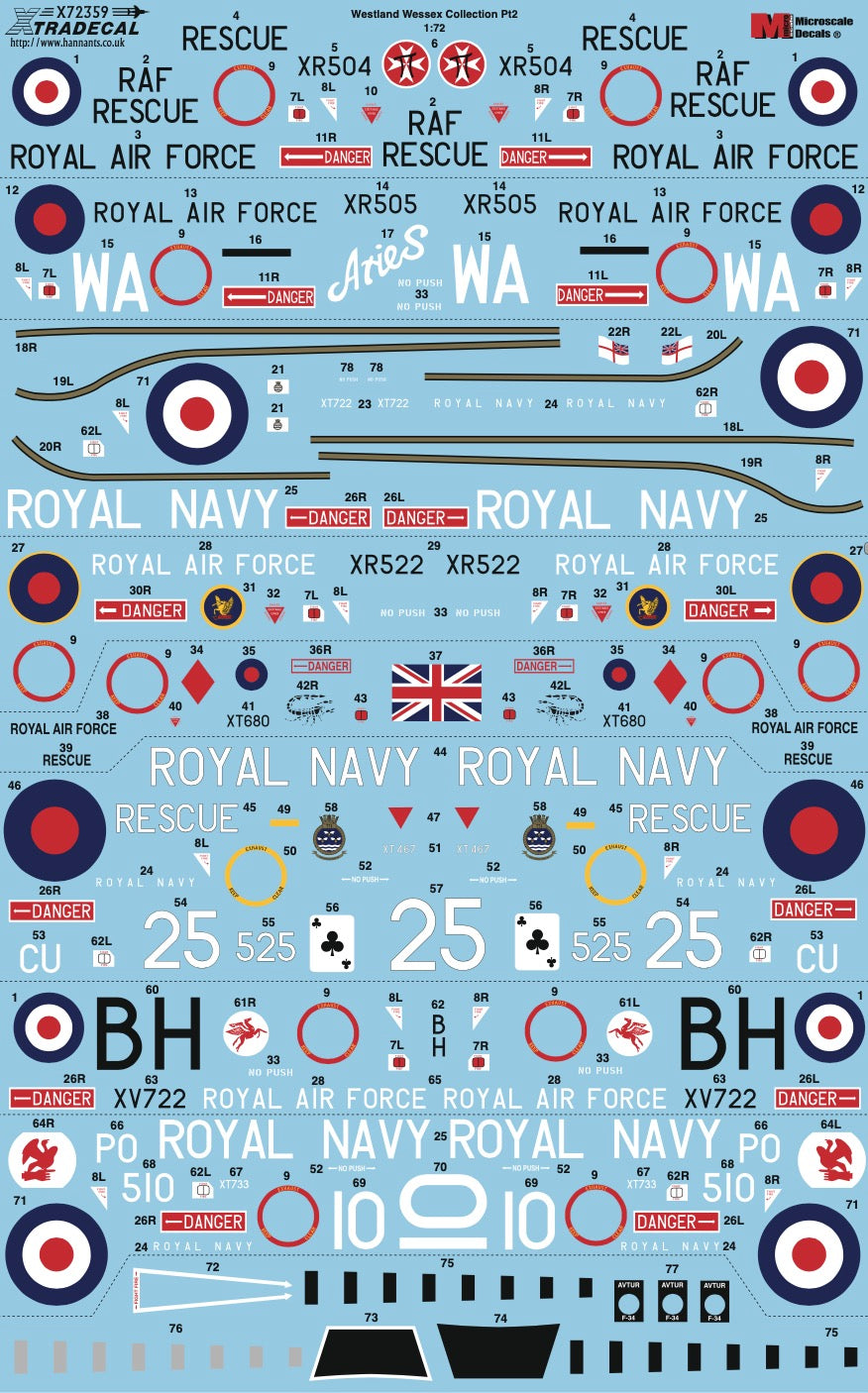 Xtradecal X72359 1:72 Westland Wessex Part 2