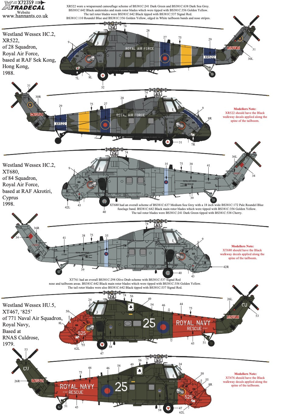 Xtradecal X72359 1:72 Westland Wessex Part 2