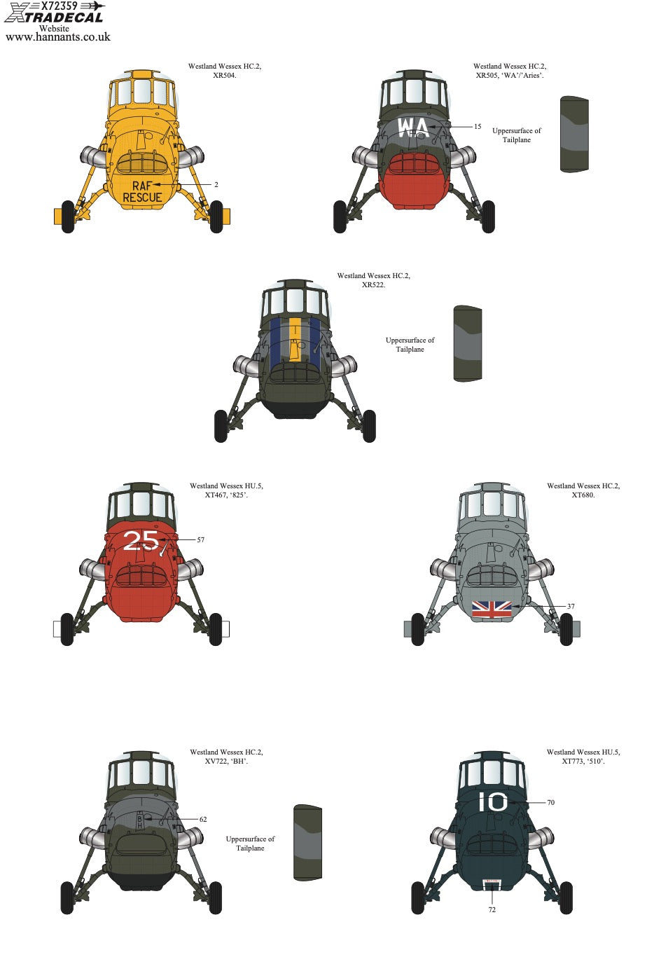 Xtradecal X72359 1:72 Westland Wessex Part 2