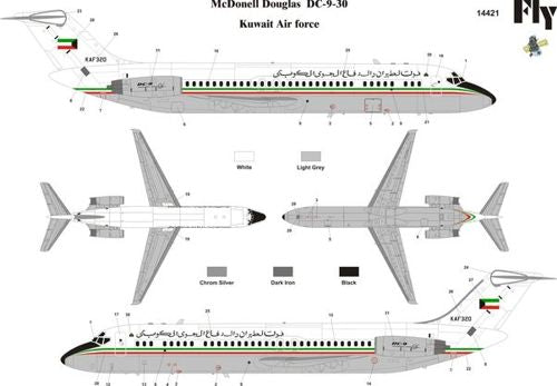 FLY 14421 1:144 Douglas DC-9-30 Kuwait Air Force