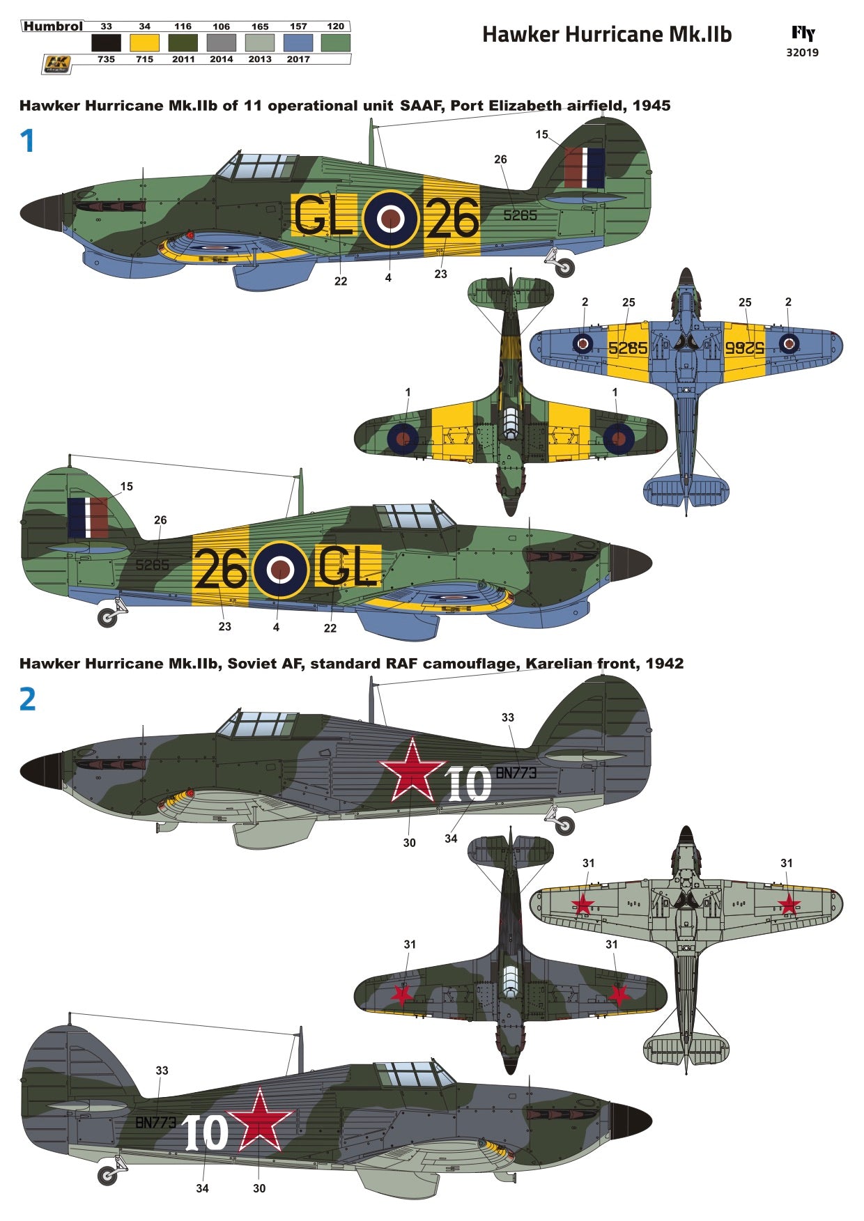 FLY 32019 1:32 Hawker Hurricane Mk.IIb