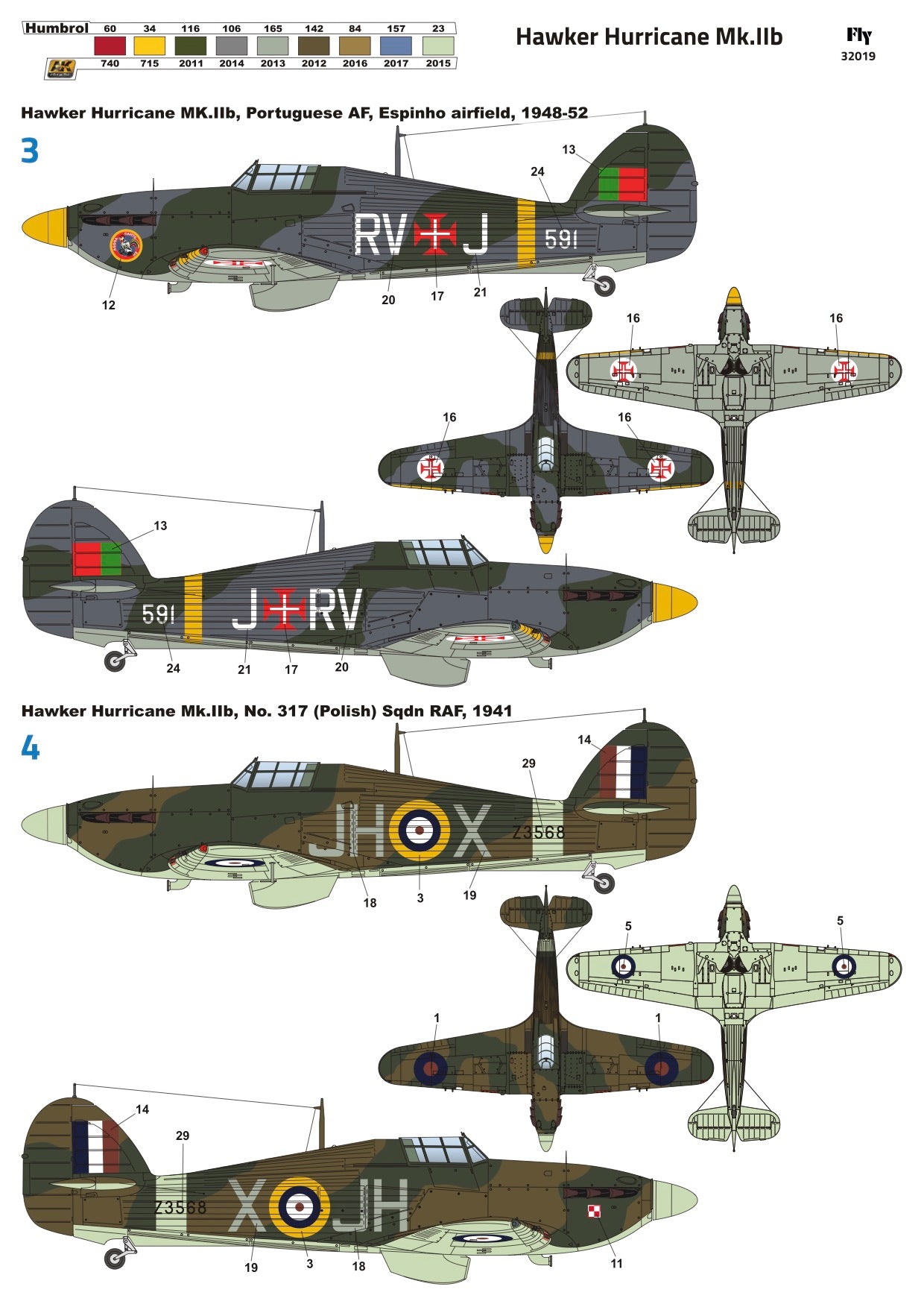 FLY 32019 1:32 Hawker Hurricane Mk.IIb