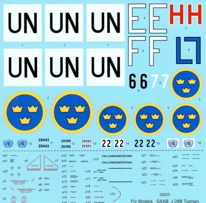 FLY 32023 1:32 Saab J-29B Saab J-29F Tunnan