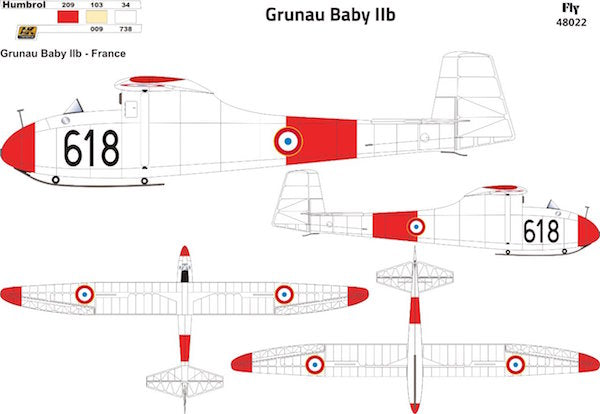 FLY 48022 1:48 Grunau Baby IIB France