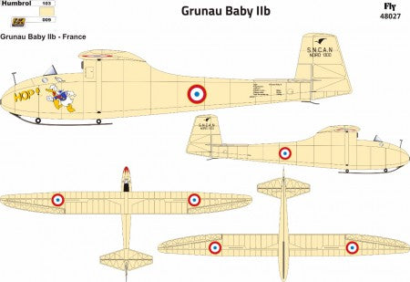 FLY 48027 1:48 Grunau Baby IIB Decals France