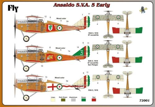 FLY 72001 1:72 Ansaldo SVA.5 Early version (Italian Reconn.Fighter)