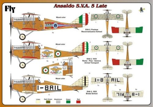 FLY 72002 1:72 Ansaldo SVA.5 Late version (Italian Reconnaissance Fighter)