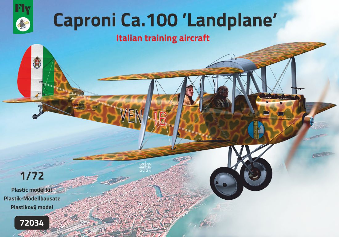 FLY 72034 1:72 Caproni Ca.100 'Landplane' I-M model, I-M clear parts, p/e parts