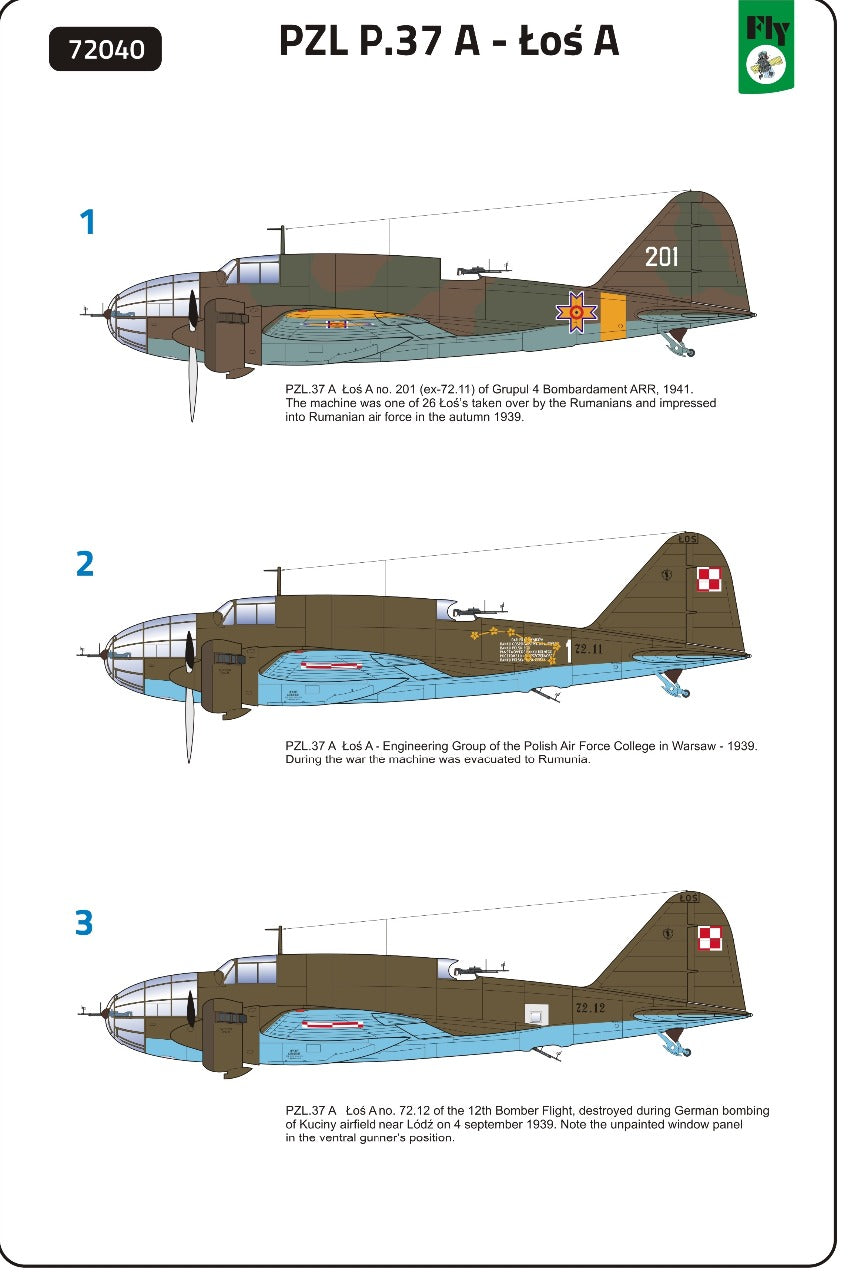 FLY 72040 1:72 PZL P.37A