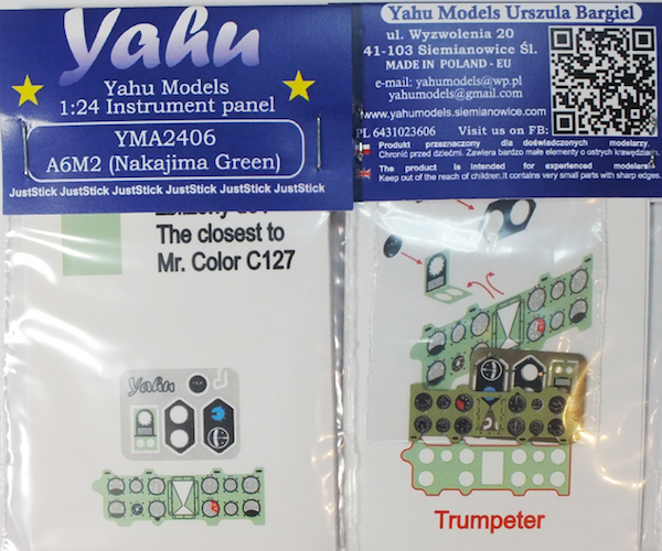 Yahu Models YMA2406 1:24 Mitsubishi A6M2 Zero (Nakajima Green)