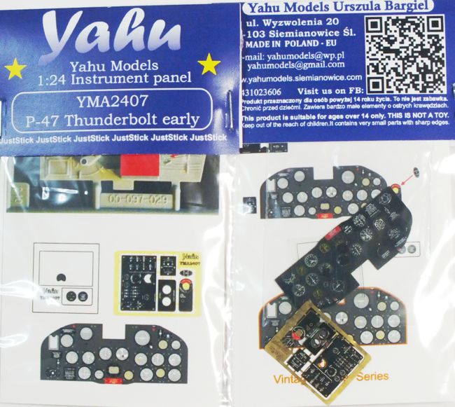Yahu Models YMA2407 1:24 Republic P-47D Thunderbolt early version