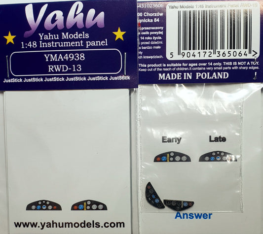 Yahu Models YMA4938 1:48 RWD-13