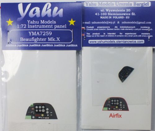 Yahu Models YMA7259 1:72 Bristol Beaufighter Mk.X Photoetched instrument panels