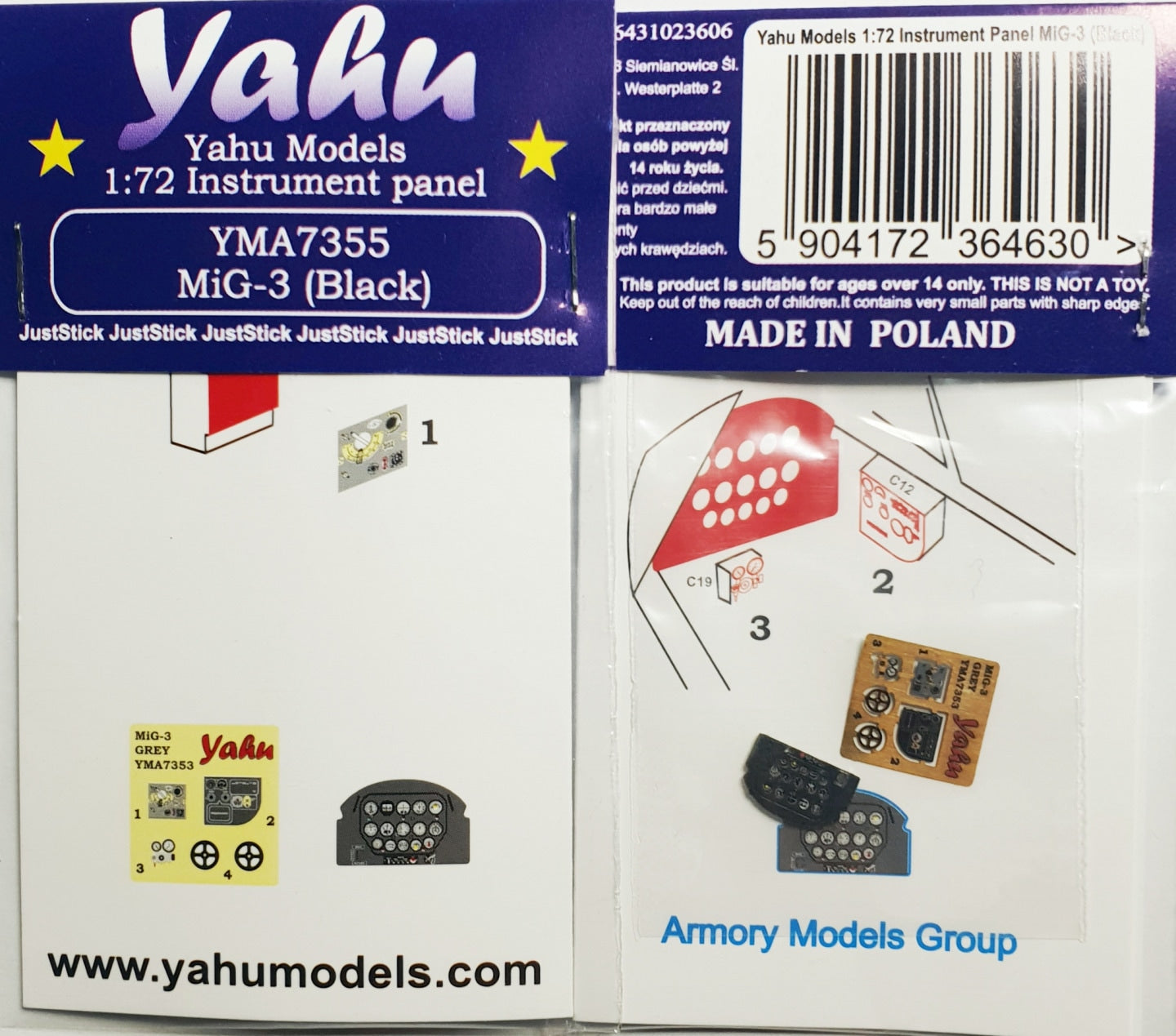 Yahu Models YMA7355 1:72 Mikoyan MiG-3 Black