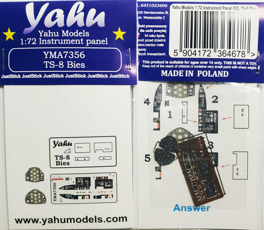 Yahu Models YMA7356 1:72 PZL TS-8 Bies