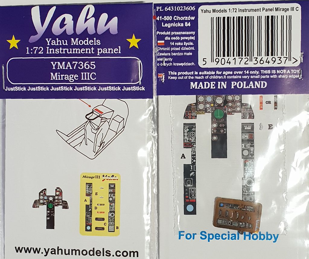 Yahu Models YMA7365 1:72 Dassault_Mirage IIIC