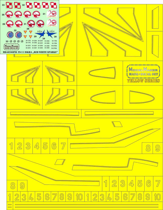 Model Maker Decals YMD48200 1:48 PZL TS-11 Iskra „RED WHITE SPARKS”