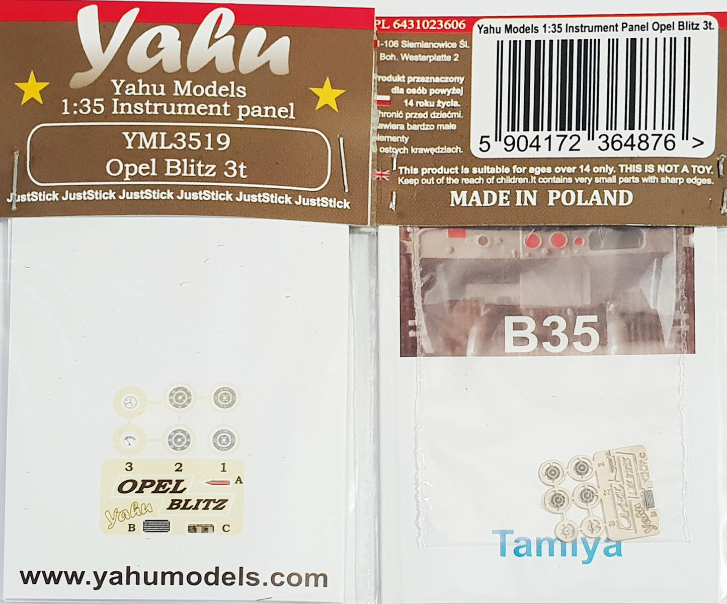 Yahu Models YML3519 1:35 Opel Blitz 3t