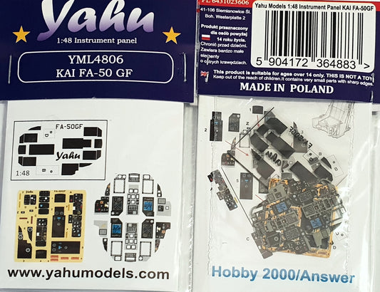 Yahu Models YML4806 1:48 KAI FA-50GF Instrument Panel