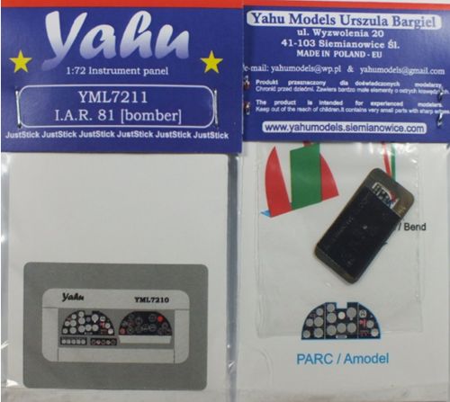 Yahu Models YML7211 1:72 IAR-81 bomber cockpit instrument panel