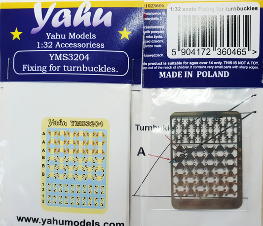 Yahu Models YMS3204 1:32 Fixing for Turnbuckles