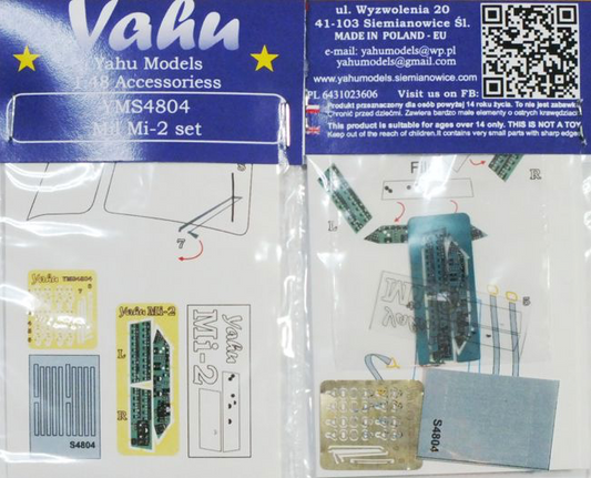 Yahu Models YMS4804 1:48 Mil Mi-2 set