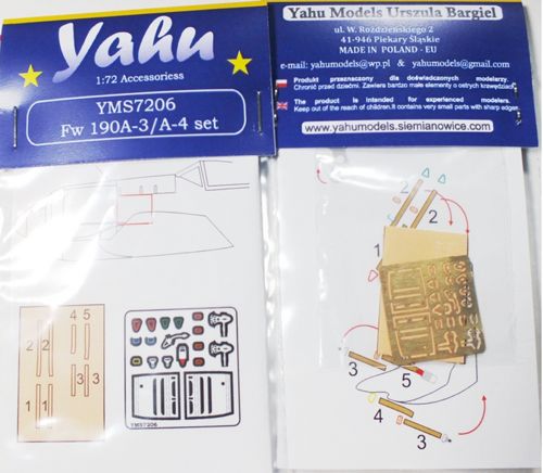 Yahu Models YMS7206 1:72 Focke-Wulf Fw-190A-3/Fw-190A-4 set