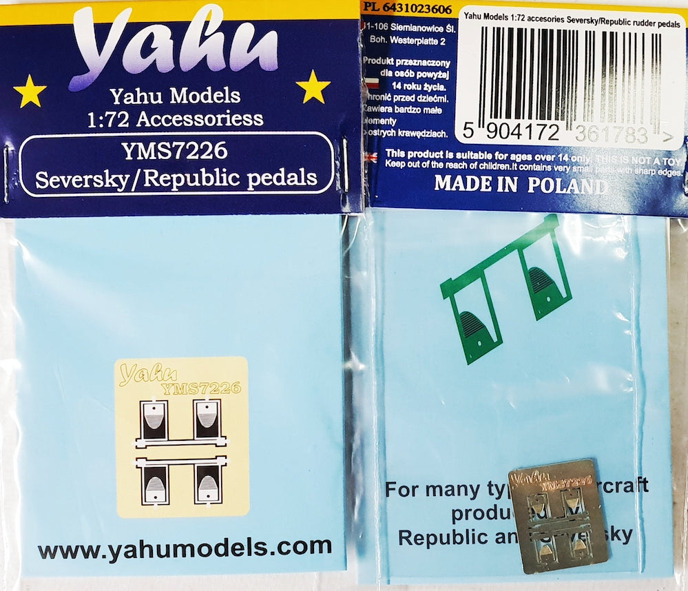 Yahu Models YMS7226 1:72 Seversky/Republic rudder pedals