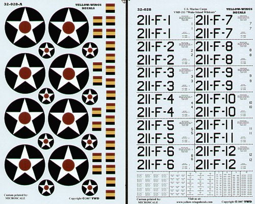 Yellow Wings 32028 1:32 Grumman F4F-3 VMF-211 `Wake Island Wildcats'