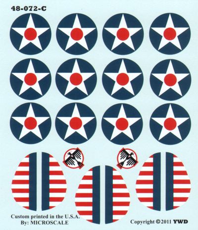 Yellow Wings 48072 1:48 USAAC Boeing P-26A/Curtiss P-36A