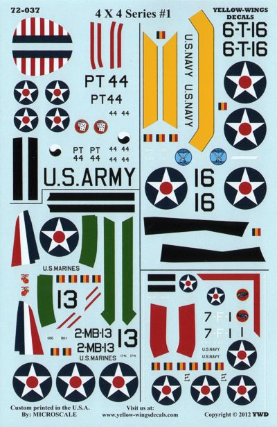 Yellow Wings 72-037 1:72 Multi-Aircraft Series #1, Douglas TBD-1, Douglas SBD-1, Grumman F3F-1 and Curtiss P-36A