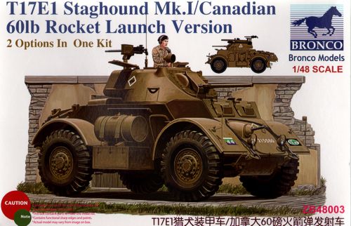 Bronco Models ZB48003 1:48 Staghound Mk.I Late Production with 60lb rocket