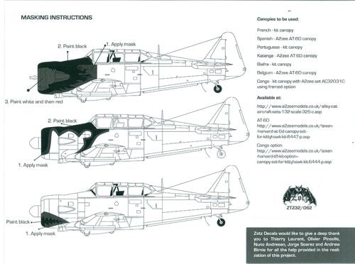 Zotz Decals 32062 1:32 North-American T-6 Texan in African Wars