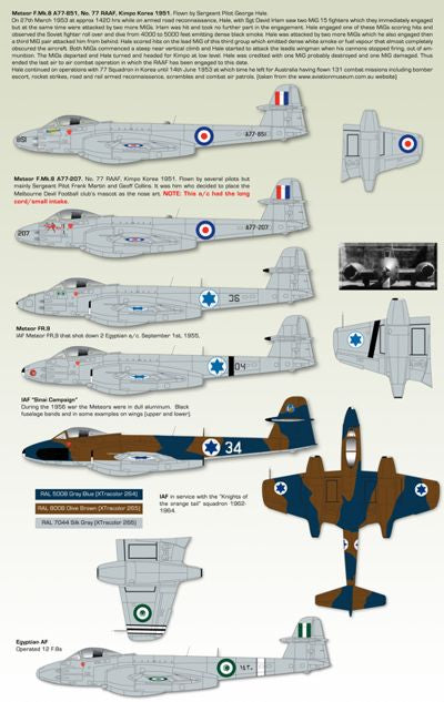 Zotz decals 32069 1:32 Gloster Meteor F.8 & FR.9