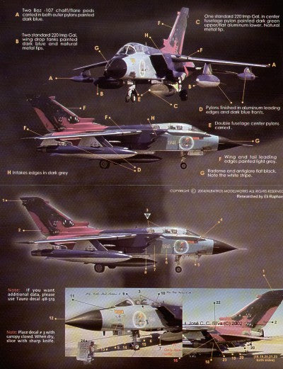 Zotz 48010 1:48 Panavia Tornado IDS Italian Air Force 50 Stormo, 155 Gruppo. 60th Anniversary scheme at NATO Tiger Meet 2002