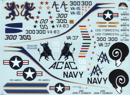 Zotz decals 48042 1:48 LTV A-7E Corsair II CAG aircraft