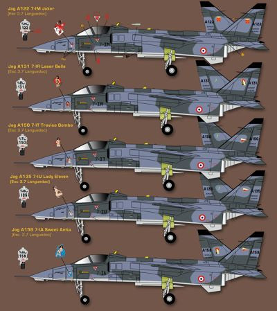 Zotz decals 48044 1:48 French Sepecat Jaguar with nose art in Kosovo