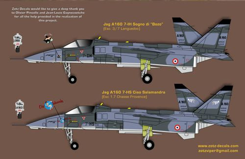 Zotz decals 48044 1:48 French Sepecat Jaguar with nose art in Kosovo