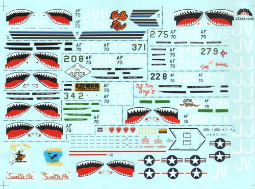 Zotz 48045 1:48 F-4E Phantom 388th TFW at Korat RTAB 1968 JJ and JV all with shark mouths Pt 1