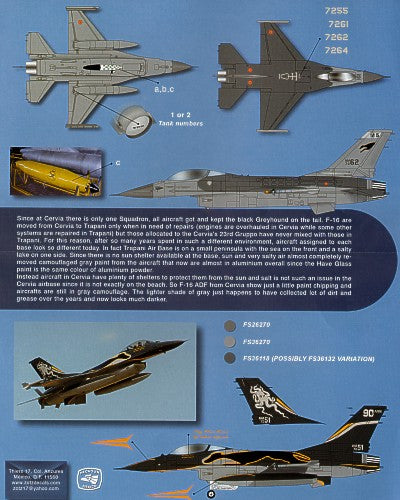 Zotz decals 72031 1:72 F-16A Italian Air Force.