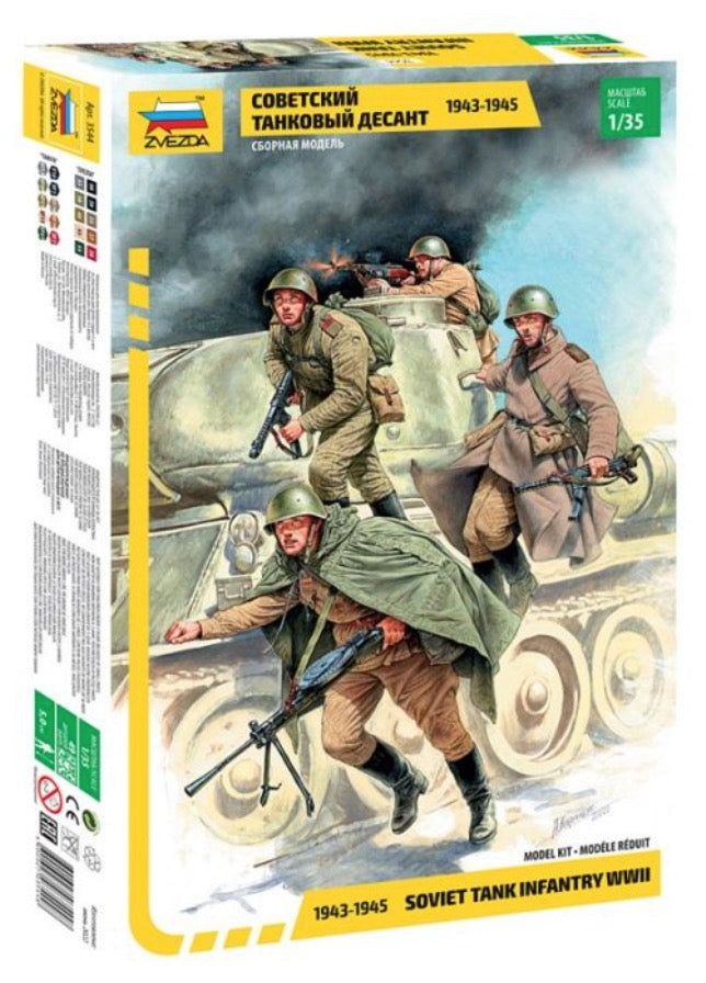 Zvezda 3544 1:35 Soviet Tank Infantry (WWII)