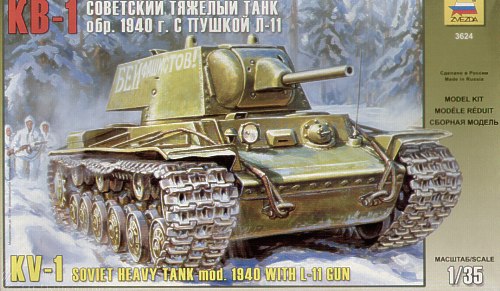 Zvezda 3624 1:35 Soviet KV-1 Model 1940 with L-11 Gun